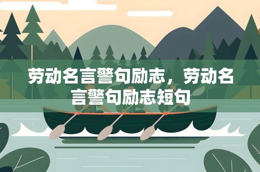 劳动名言警句励志，劳动名言警句励志短句