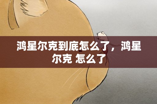 鸿星尔克到底怎么了，鸿星尔克 怎么了