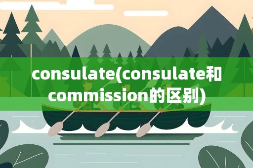 consulate(consulate和commission的区别)