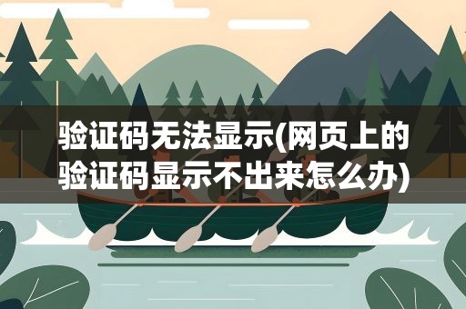 验证码无法显示(网页上的验证码显示不出来怎么办)