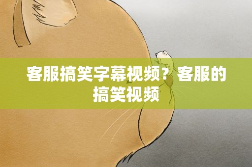 客服搞笑字幕视频？客服的搞笑视频