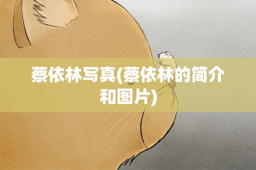 蔡依林写真(蔡依林的简介和图片)