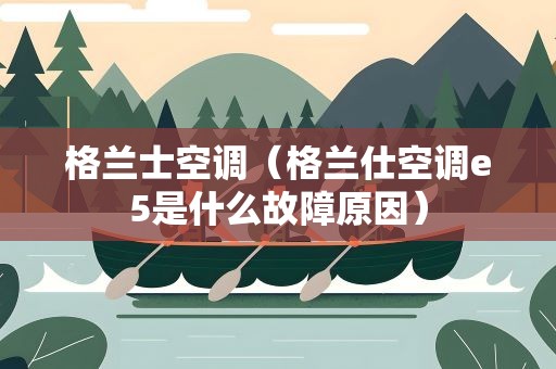 格兰士空调（格兰仕空调e5是什么故障原因）