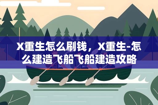 X重生怎么刷钱，X重生-怎么建造飞船飞船建造攻略