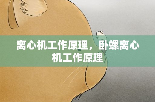 离心机工作原理，卧螺离心机工作原理