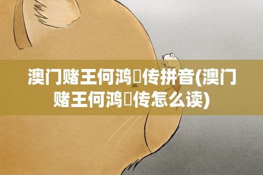 澳门赌王何鸿燊传拼音(澳门赌王何鸿燊传怎么读)