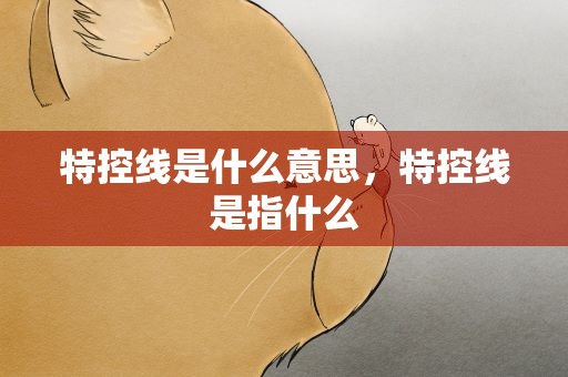 特控线是什么意思，特控线是指什么