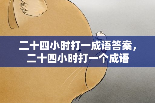 二十四小时打一成语答案，二十四小时打一个成语
