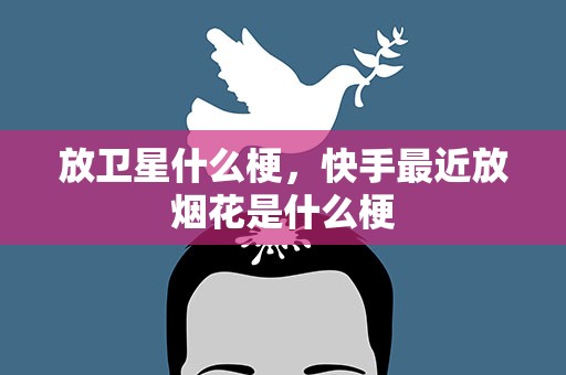放卫星什么梗，快手最近放烟花是什么梗