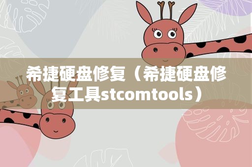 希捷硬盘修复（希捷硬盘修复工具stcomtools）