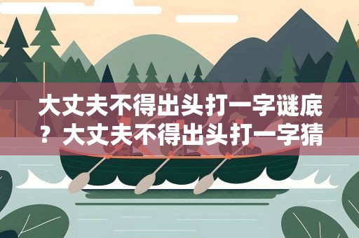 大丈夫不得出头打一字谜底？大丈夫不得出头打一字猜字谜