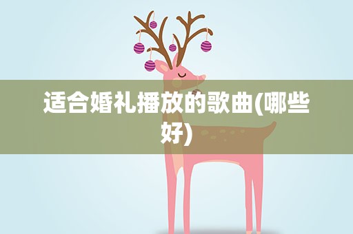 适合婚礼播放的歌曲(哪些好)