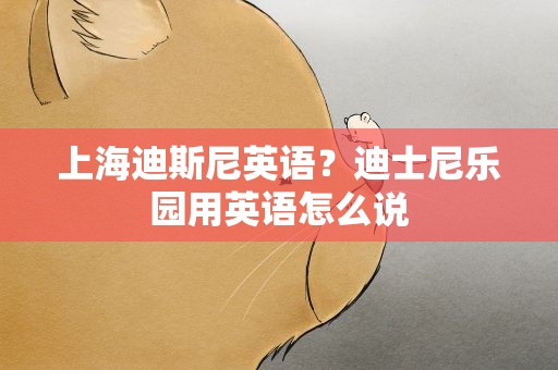 上海迪斯尼英语？迪士尼乐园用英语怎么说