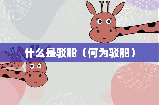 什么是驳船（何为驳船）