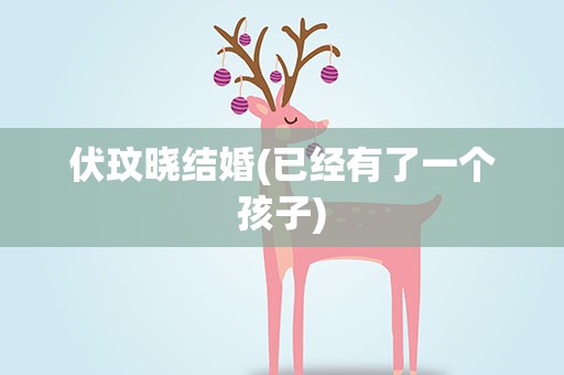 伏玟晓结婚(已经有了一个孩子)