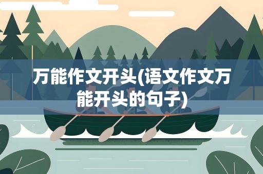 万能作文开头(语文作文万能开头的句子)