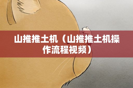 山推推土机（山推推土机操作流程视频）