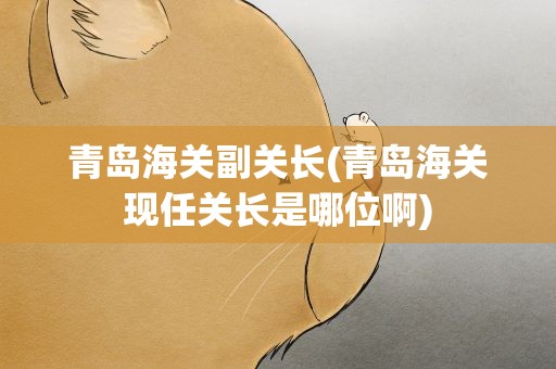 青岛海关副关长(青岛海关现任关长是哪位啊)
