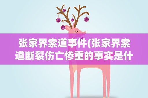 张家界索道事件(张家界索道断裂伤亡惨重的事实是什么)