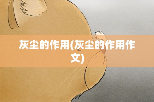 灰尘的作用(灰尘的作用作文)
