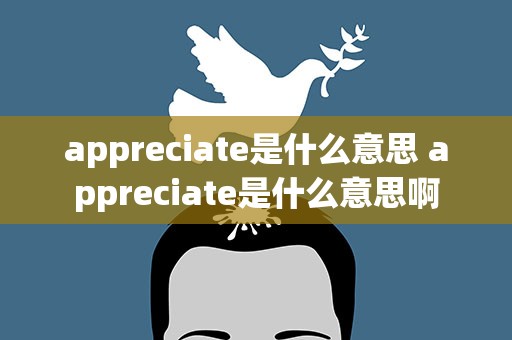 appreciate是什么意思 appreciate是什么意思啊