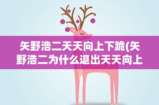 矢野浩二天天向上下跪(矢野浩二为什么退出天天向上原因)