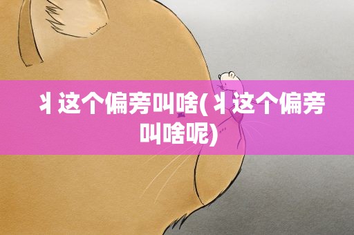 丬这个偏旁叫啥(丬这个偏旁叫啥呢)