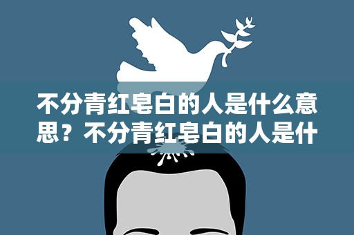 不分青红皂白的人是什么意思？不分青红皂白的人是什么意思呀