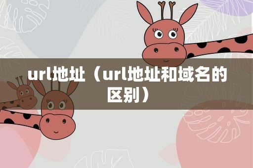 url地址（url地址和域名的区别）