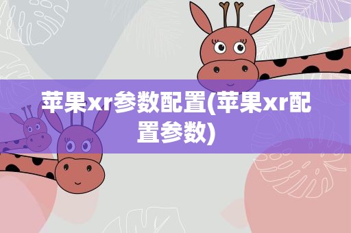 苹果xr参数配置(苹果xr配置参数)