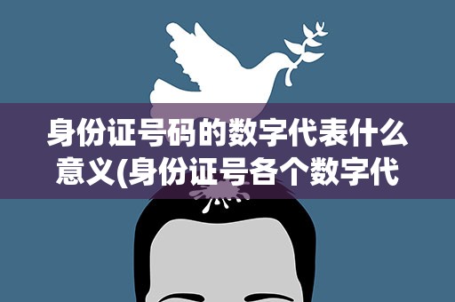 身份证号码的数字代表什么意义(身份证号各个数字代表什么意义)