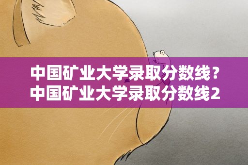 中国矿业大学录取分数线？中国矿业大学录取分数线2020