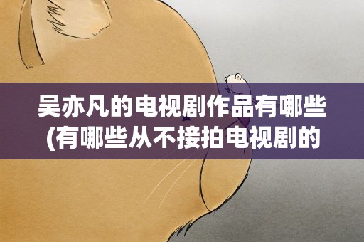 吴亦凡的电视剧作品有哪些(有哪些从不接拍电视剧的明星)