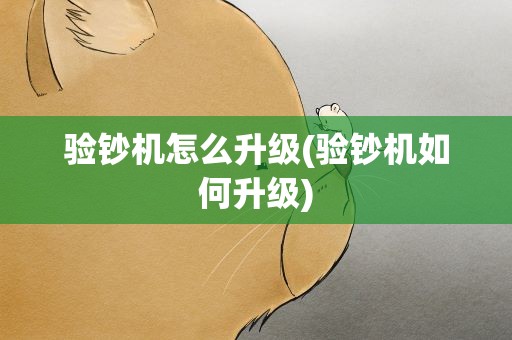 验钞机怎么升级(验钞机如何升级)