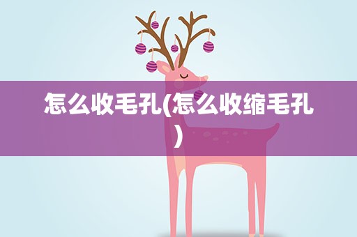 怎么收毛孔(怎么收缩毛孔)