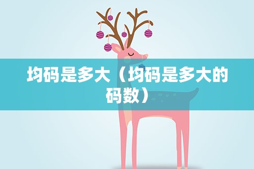 均码是多大（均码是多大的码数）