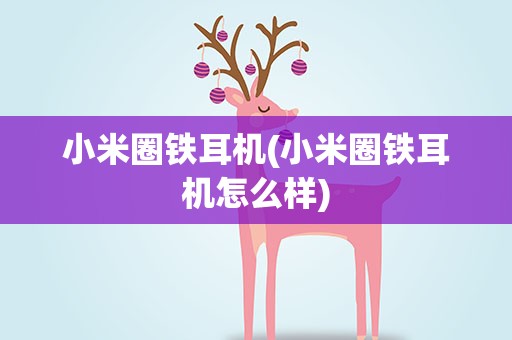 小米圈铁耳机(小米圈铁耳机怎么样)