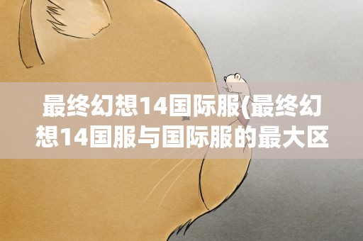 最终幻想14国际服(最终幻想14国服与国际服的最大区别)