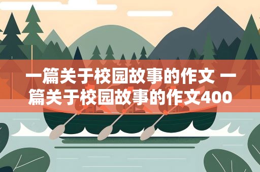 一篇关于校园故事的作文 一篇关于校园故事的作文400字