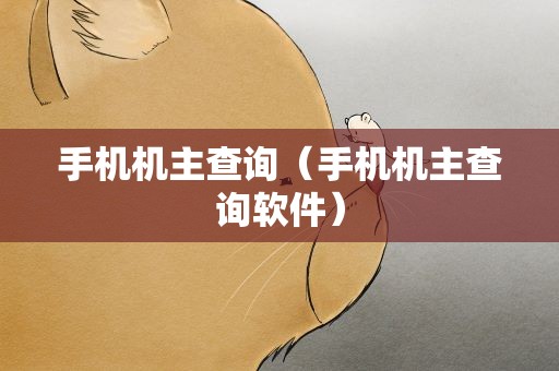 手机机主查询（手机机主查询软件）
