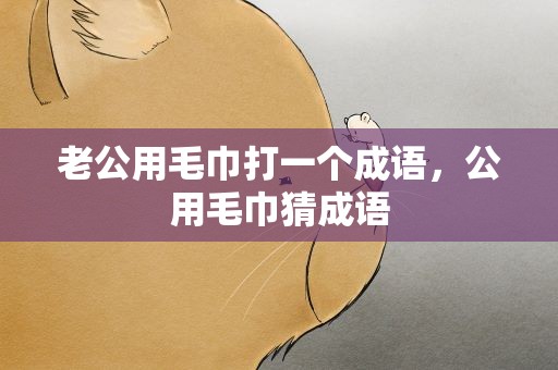 老公用毛巾打一个成语，公用毛巾猜成语