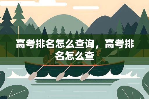 高考排名怎么查询，高考排名怎么查