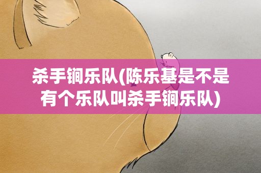 杀手锏乐队(陈乐基是不是有个乐队叫杀手锏乐队)