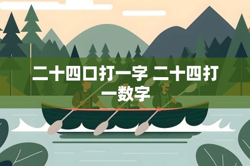 二十四口打一字 二十四打一数字