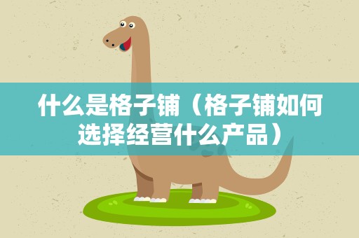 什么是格子铺（格子铺如何选择经营什么产品）