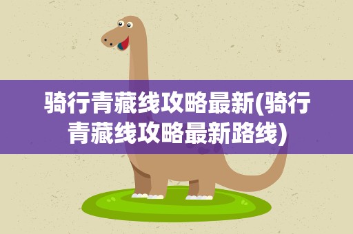 骑行青藏线攻略最新(骑行青藏线攻略最新路线)