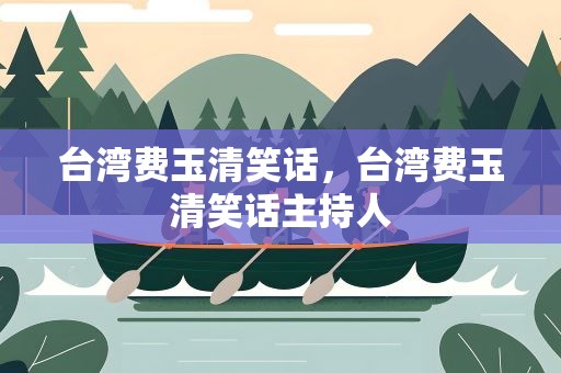 台湾费玉清笑话，台湾费玉清笑话主持人