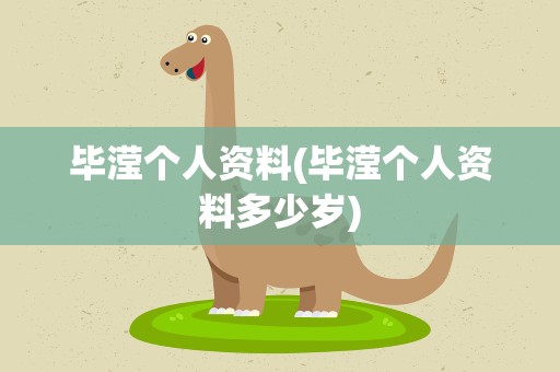 毕滢个人资料(毕滢个人资料多少岁)