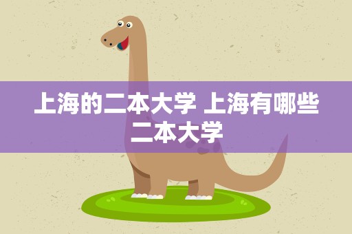 上海的二本大学 上海有哪些二本大学