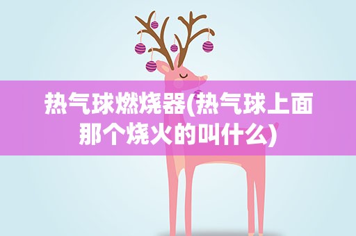 热气球燃烧器(热气球上面那个烧火的叫什么)